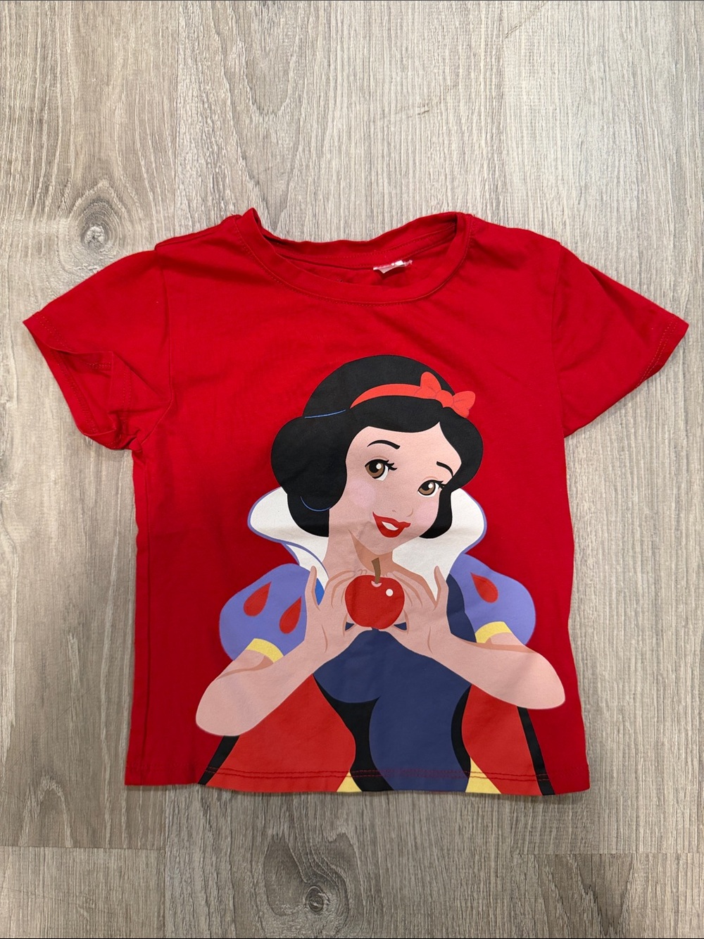 H&M Red Snow White Graphic Tee